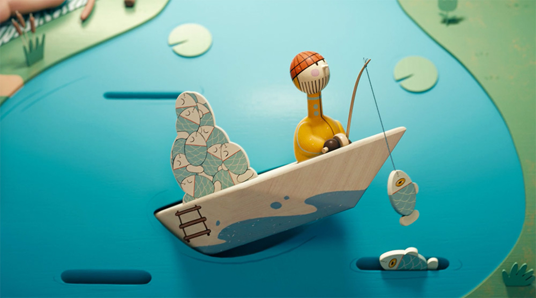 Jane Bordeaux's Ma’agalim 3D animation soft music video clip