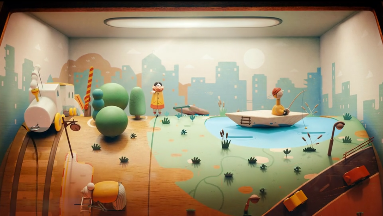 Jane Bordeaux's Ma’agalim 3D animation soft music video clip