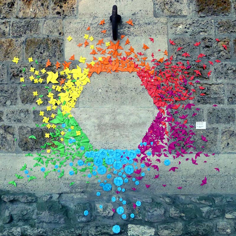 Sanat - Sokak Sanati - Enstelasyon - Kağıt Katlama Sanatı - Origami - Mademoiselle Maurice - Hong Kong - Vietnam - 2012