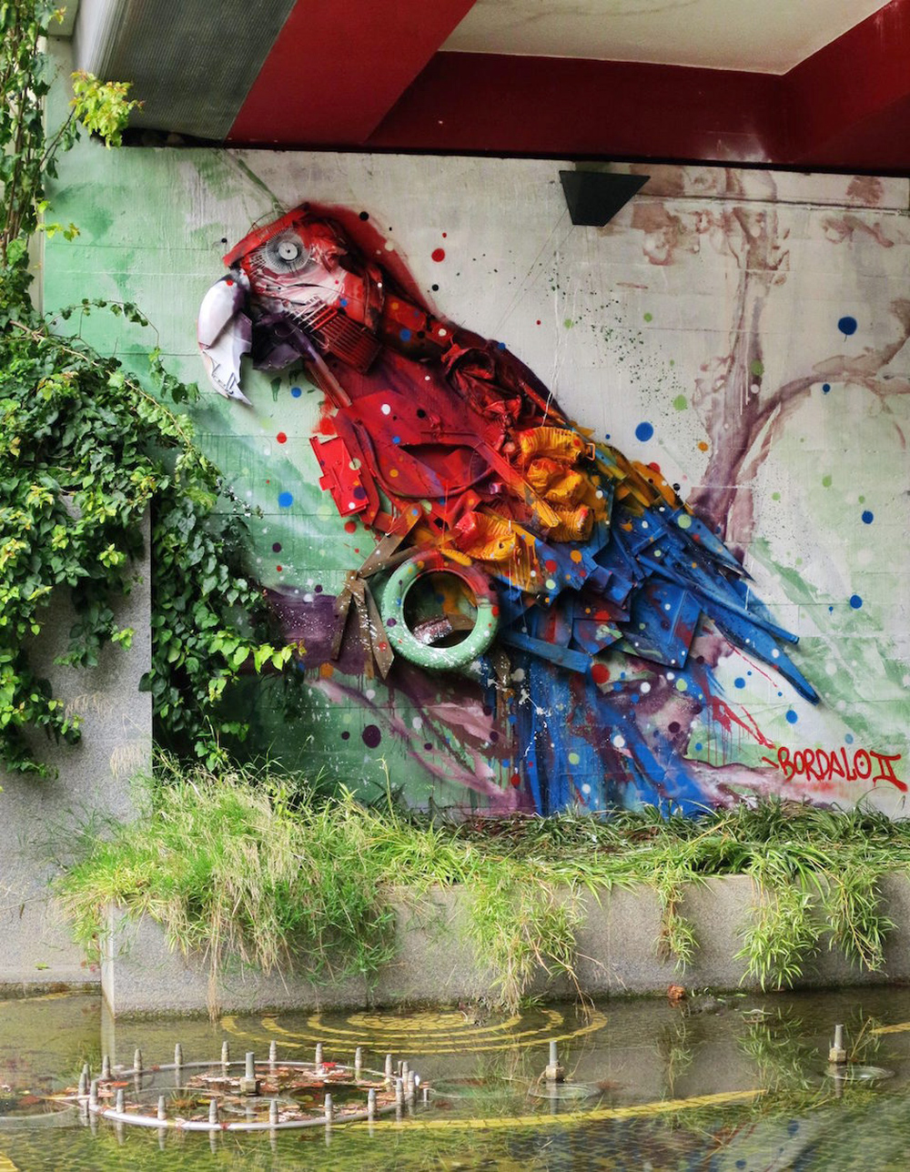 Crea.Tips - Sanat - Sokak Sanati - Graffiti - 3 Boyutlu - Kolaj - Bordello II - Big Trash Animals - Hayvanlar