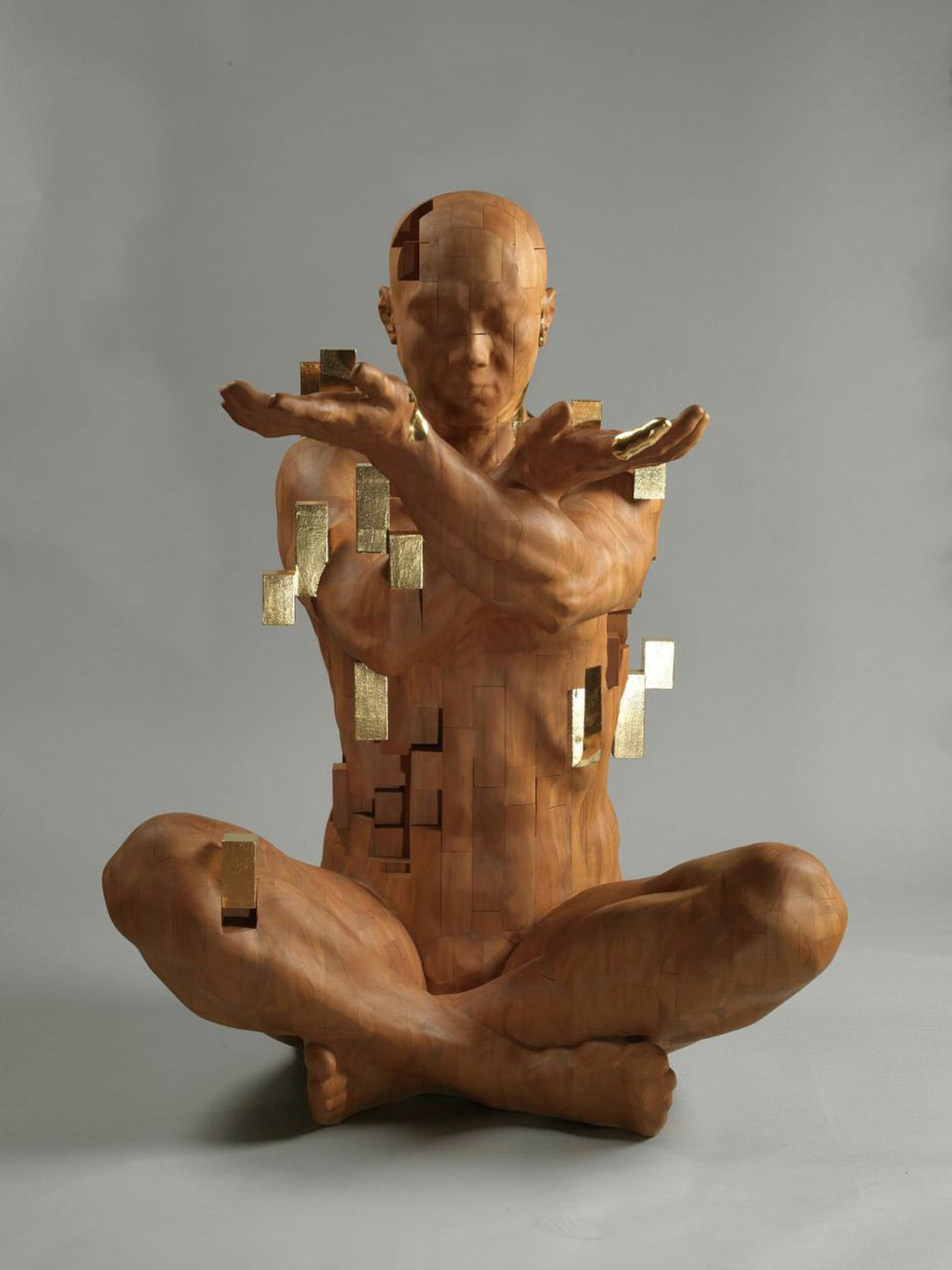 Crea.Tips - Art - Sculpture - Wood - Pixelations - Hsu Tang Han - Ahşap Figuratif Heykeller