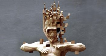 Crea.Tips - Art - Sculpture - Wood - Pixelations - Hsu Tang Han - Ahşap Figuratif Heykeller