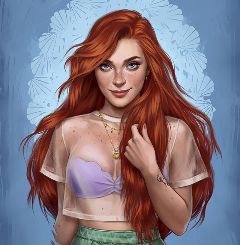 Crea.Tips - Art - Illustration - Digital Painting - Disney Princesses - Fernanda Suarez